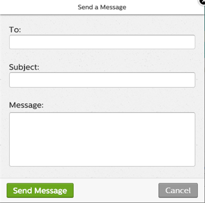 The message creation interface.