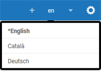 The language selector on the userbar.
