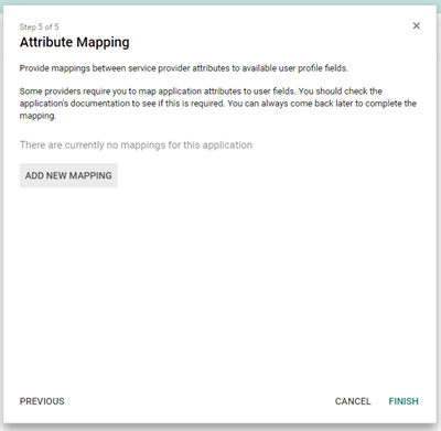 The Attribute Mapping page.