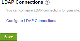 The Configure LDAP Connections button.