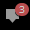 The messages icon on the userbar showing a count of unread messages.