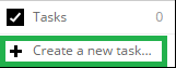 The Create a new task button.