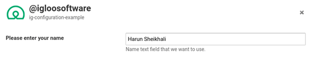 Name field appearing in widget