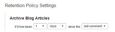 A Blog retention policy.